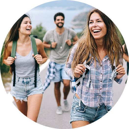 Happy travellers in Southeast Queensland