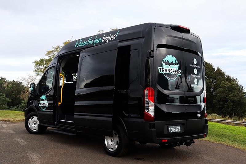 Back of Too Easy Transfers van